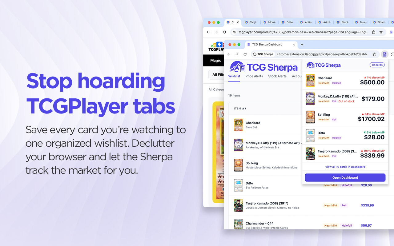 Stop hoarding TCGPlayer tabs